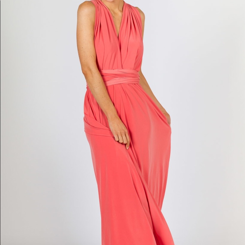 Coral maxi multi dress